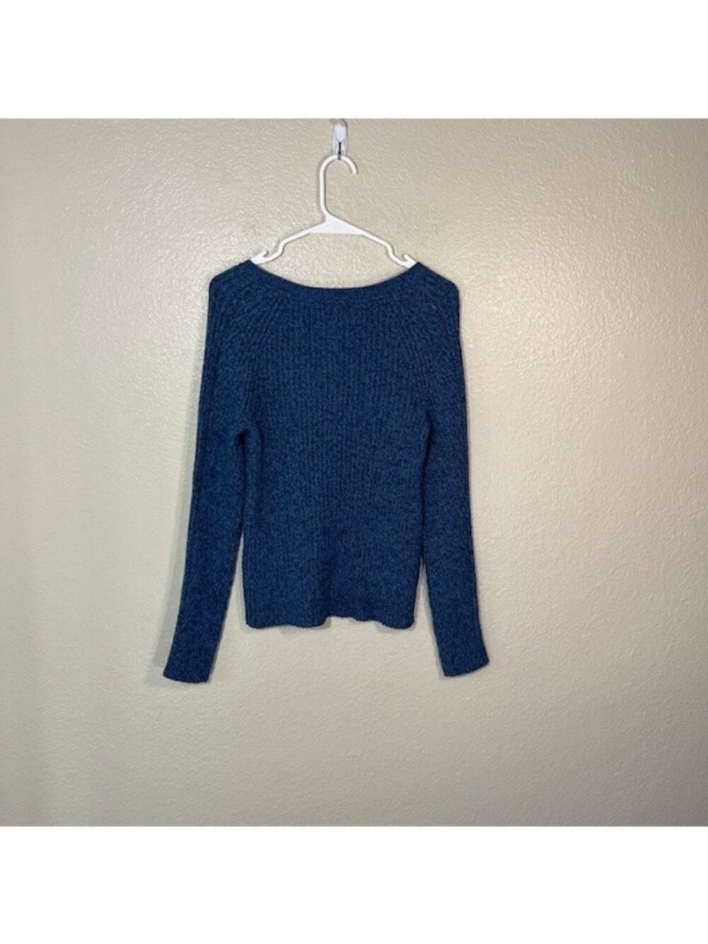 Sundance Catalog Sweater Womens XS Chunky Cozy Blue Knit Cotton Pullover NWOT - Picture 5 of 5
